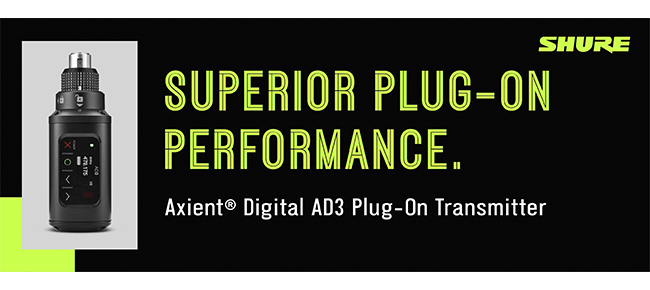 Shure amplía la gama Axient® Digital con el nuevo transmisor Plug-on AD3