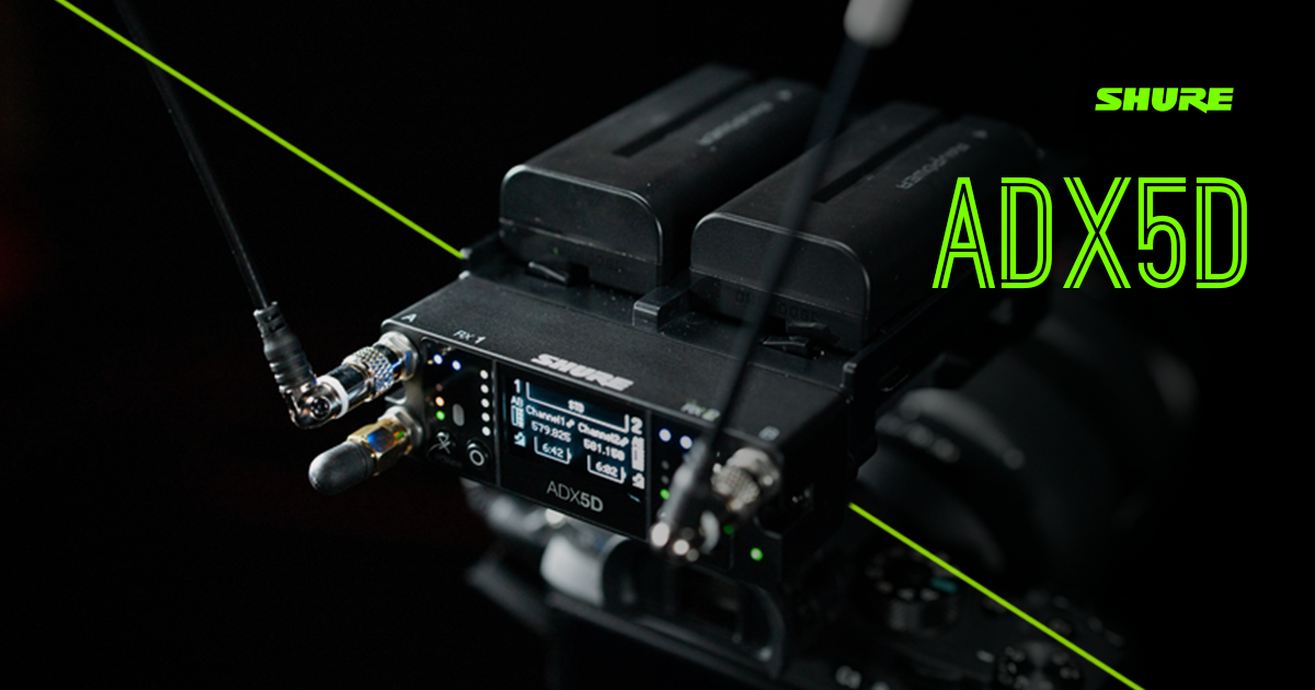 En este momento estás viendo ADX5D – Receptor inalámbrico portátil de doble canal digital Axient®