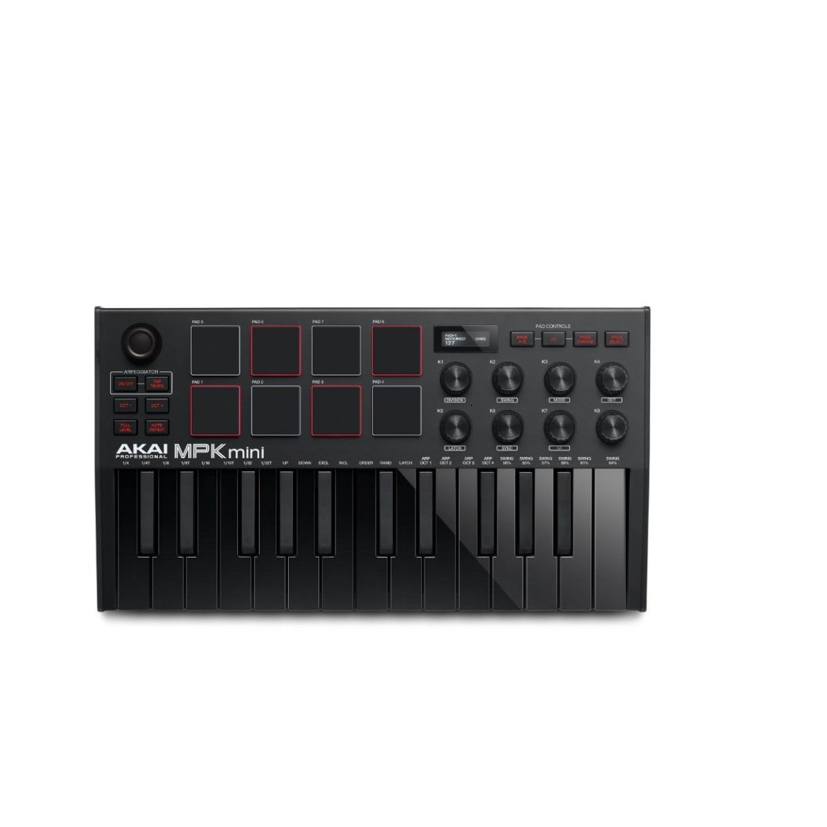 CONTROLADOR MIDI AKAI MPK MINI 3 COLOR NEGRO - Audiocentro