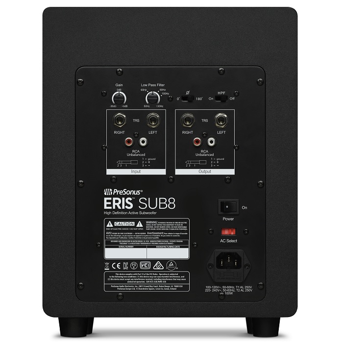 Microprocesador Morgue secundario SUBWOOFER ACTIVO PRESONUS E ERIS SUB8 DE 8" - Audiocentro