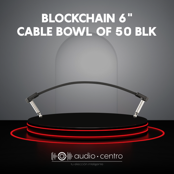KIT DE CABLES INTERPEDAL FENDER BLOCKCHAIN 6" CABLE BOWL OF 50 BLK