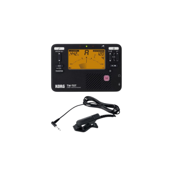 AFINADOR CROMÁTICO Y METRÓNOMO KORG TM 70T BK - Imagen 3